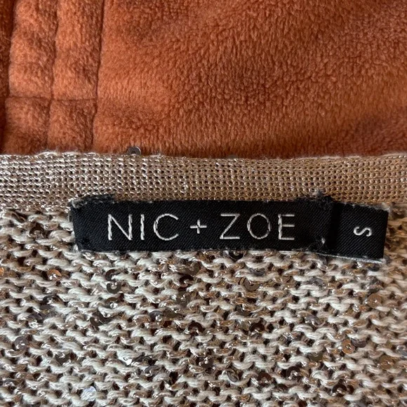 NIC+ZOE Beige Sequined Cardigan - Picture 5 of 5